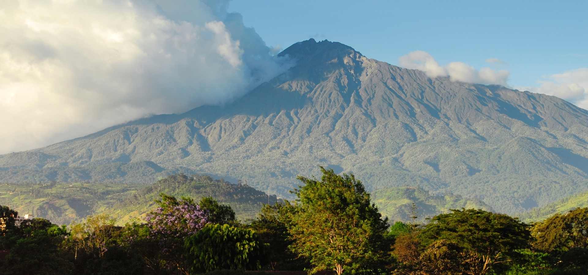 Mount Meru volcanic ridge and ash cone trekking in Arusha National Park